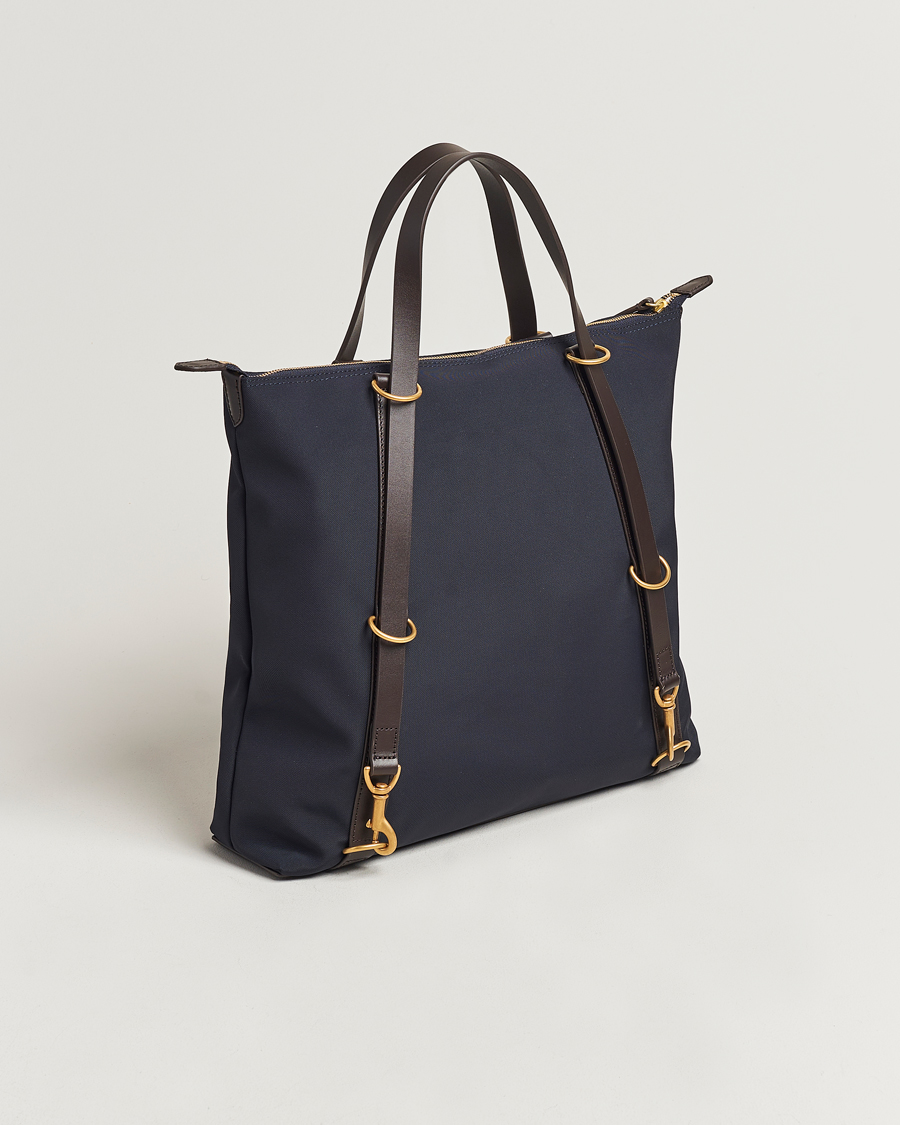 Herre | Vesker | Mismo | M/S Nylon Day Pack Navy/Dark Brown