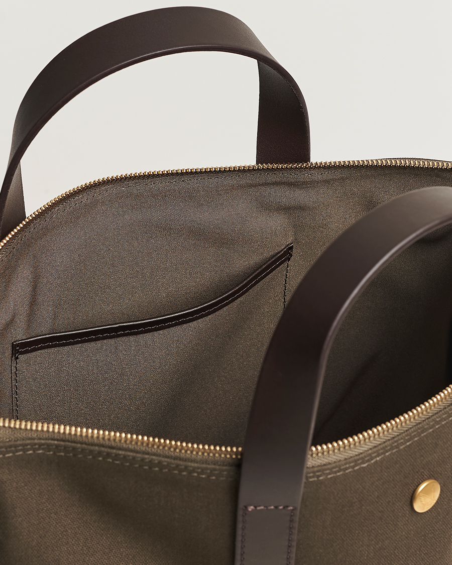 Herre | Vesker | Mismo | M/S Canvas Shopper Army/Dark Brown