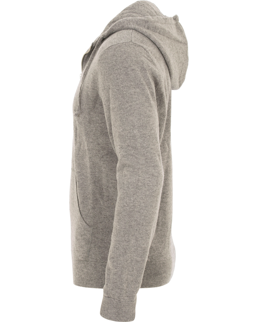 Herre | Gensere | NN07 | Wool Full Zip Hoodie Light Grey