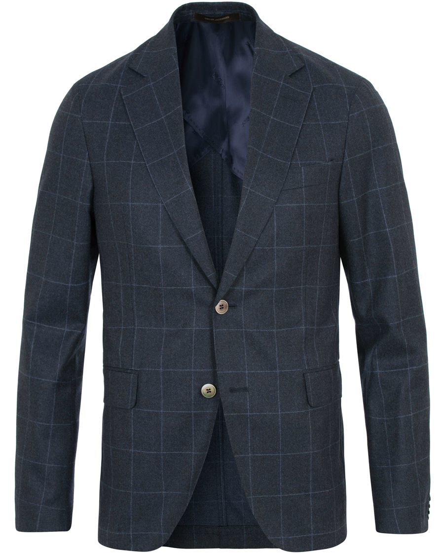 Herre | Dresser | Oscar Jacobson | Egel Wool Check Suit Navy