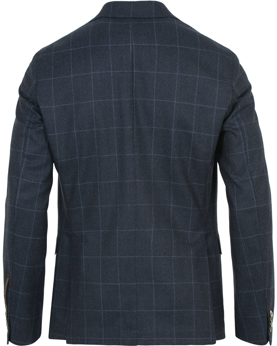Herre | Dresser | Oscar Jacobson | Egel Wool Check Suit Navy