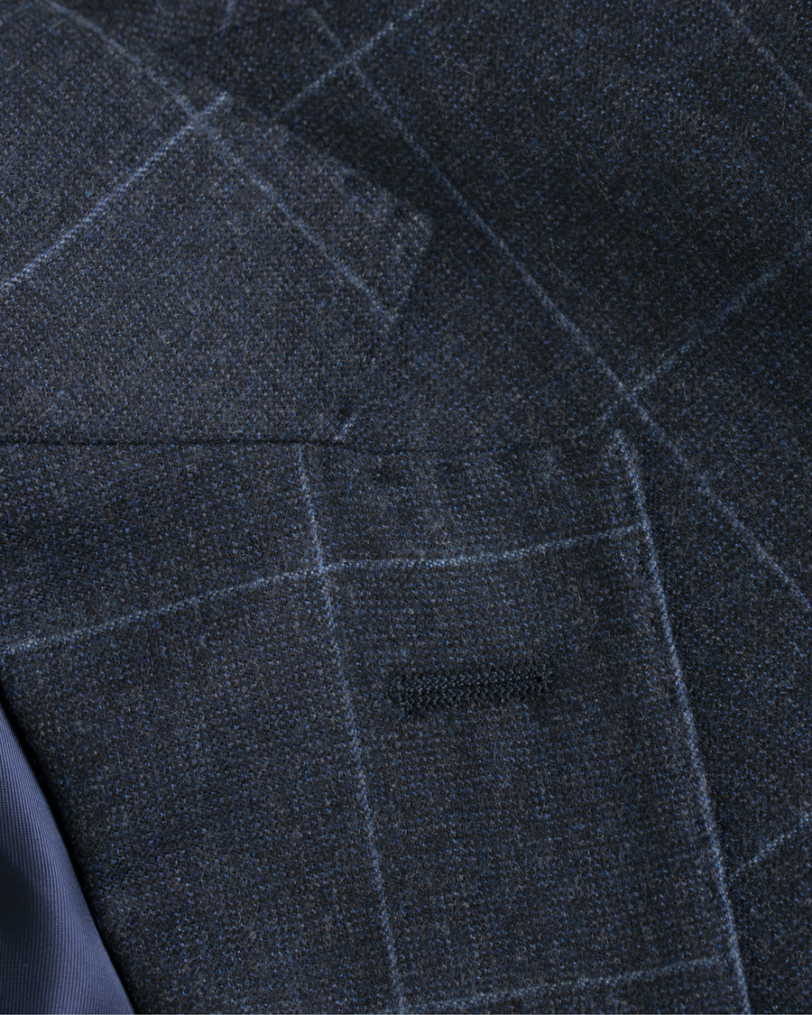 Herre | Dresser | Oscar Jacobson | Egel Wool Check Suit Navy
