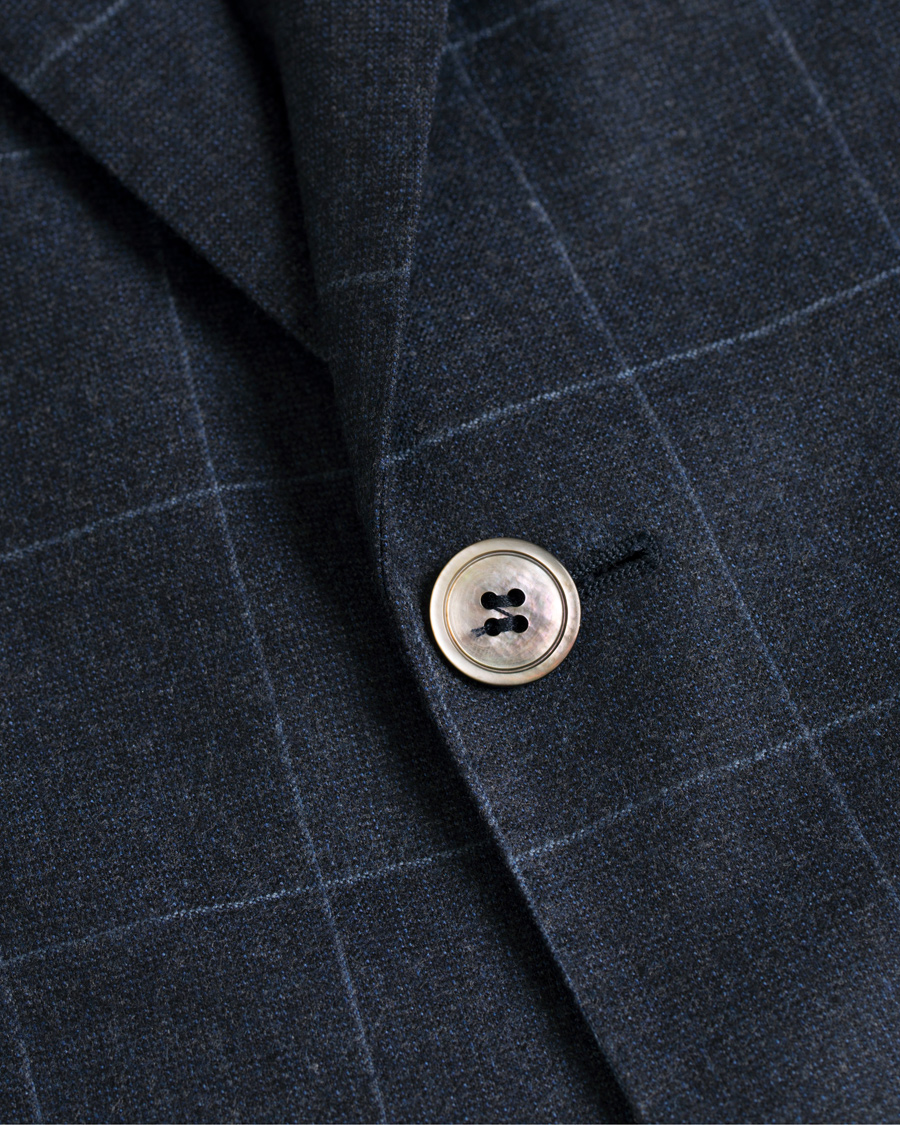 Herre | Dresser | Oscar Jacobson | Egel Wool Check Suit Navy