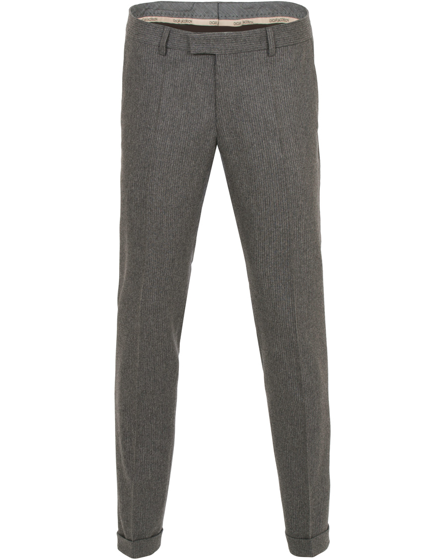 Herre | Dresser | Oscar Jacobson | Egel Wool Pinstripe Suit Light Grey