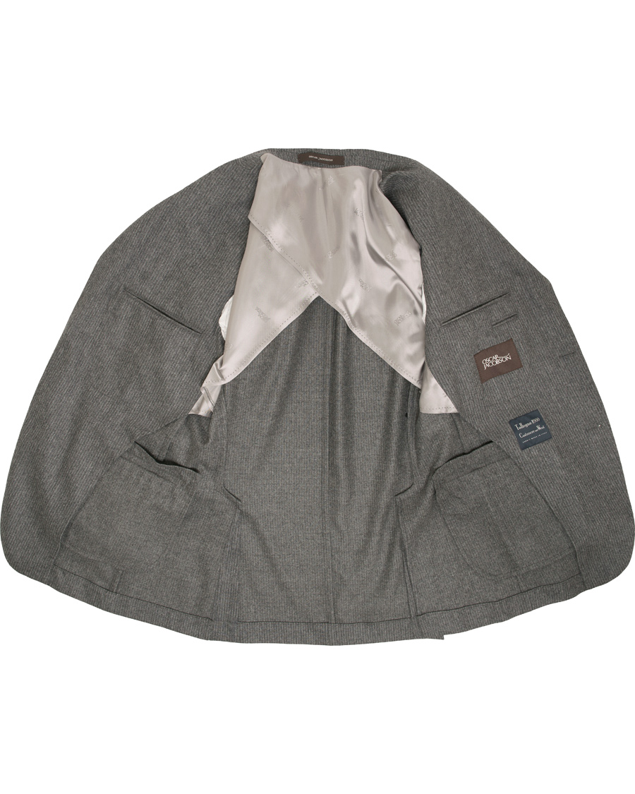 Herre | Dresser | Oscar Jacobson | Egel Wool Pinstripe Suit Light Grey