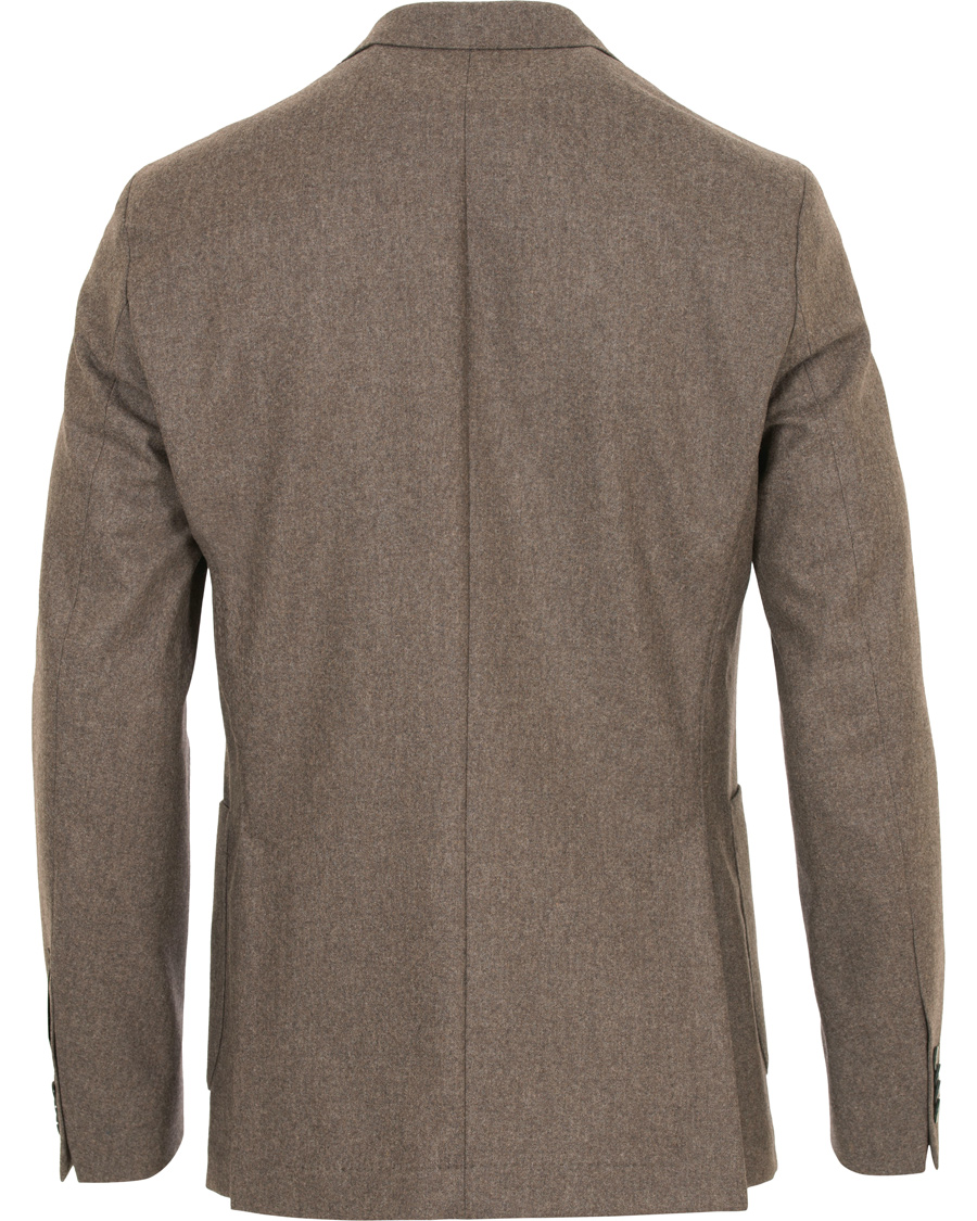 Herre | Dressjakker | Oscar Jacobson | Einar Flannel Blazer Light Brown