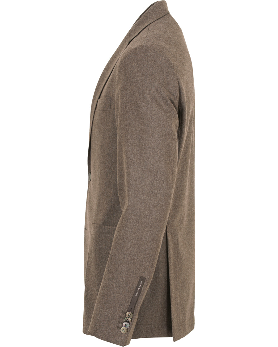 Herre | Dressjakker | Oscar Jacobson | Einar Flannel Blazer Light Brown