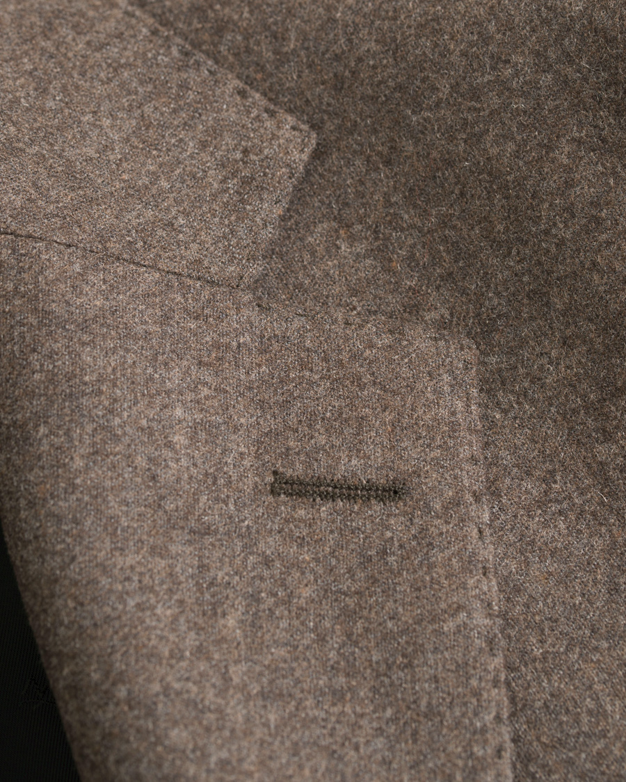 Herre | Dressjakker | Oscar Jacobson | Einar Flannel Blazer Light Brown