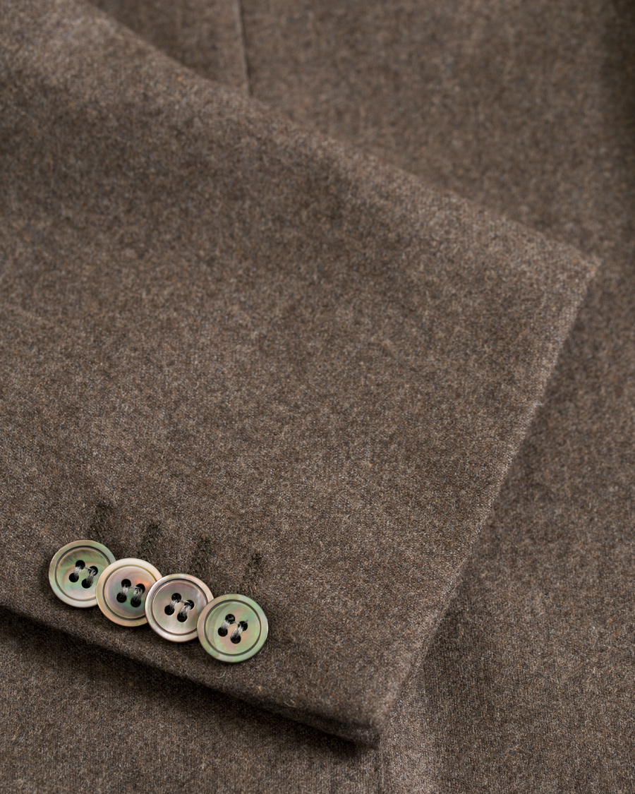 Herre | Dressjakker | Oscar Jacobson | Einar Flannel Blazer Light Brown