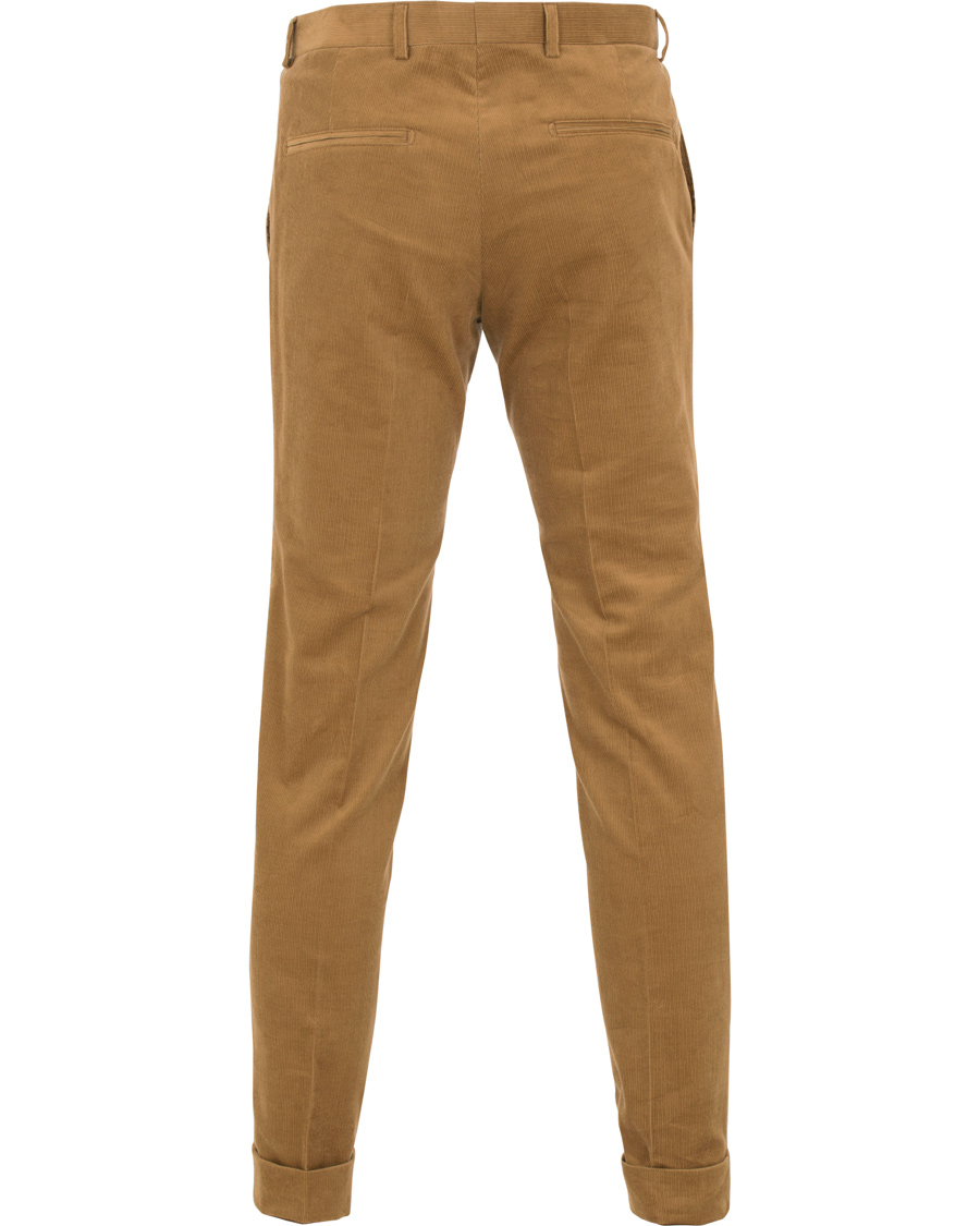 Herre | Bukser | Oscar Jacobson | Dean Turn Up Corduroy Trousers Light Brown