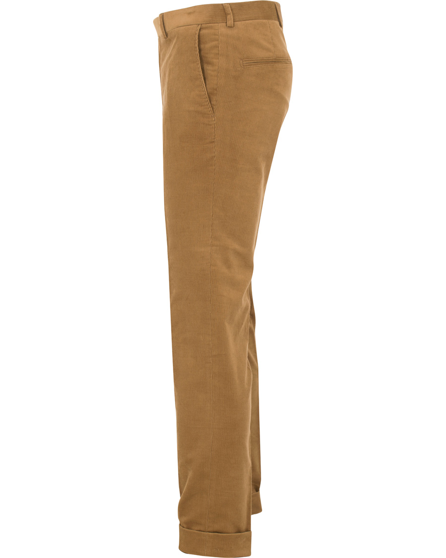 Herre | Bukser | Oscar Jacobson | Dean Turn Up Corduroy Trousers Light Brown