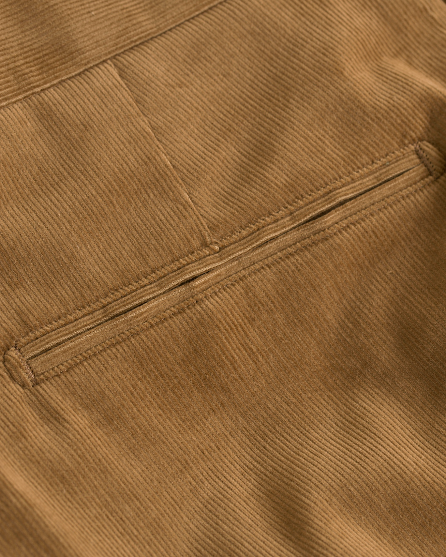 Herre | Bukser | Oscar Jacobson | Dean Turn Up Corduroy Trousers Light Brown