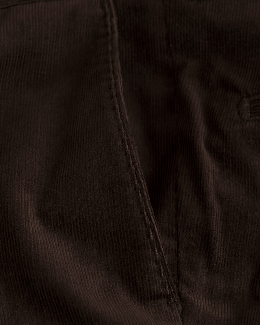 Herre | Bukser | Oscar Jacobson | Dean Turn Up Corduroy Trousers Dark Brown