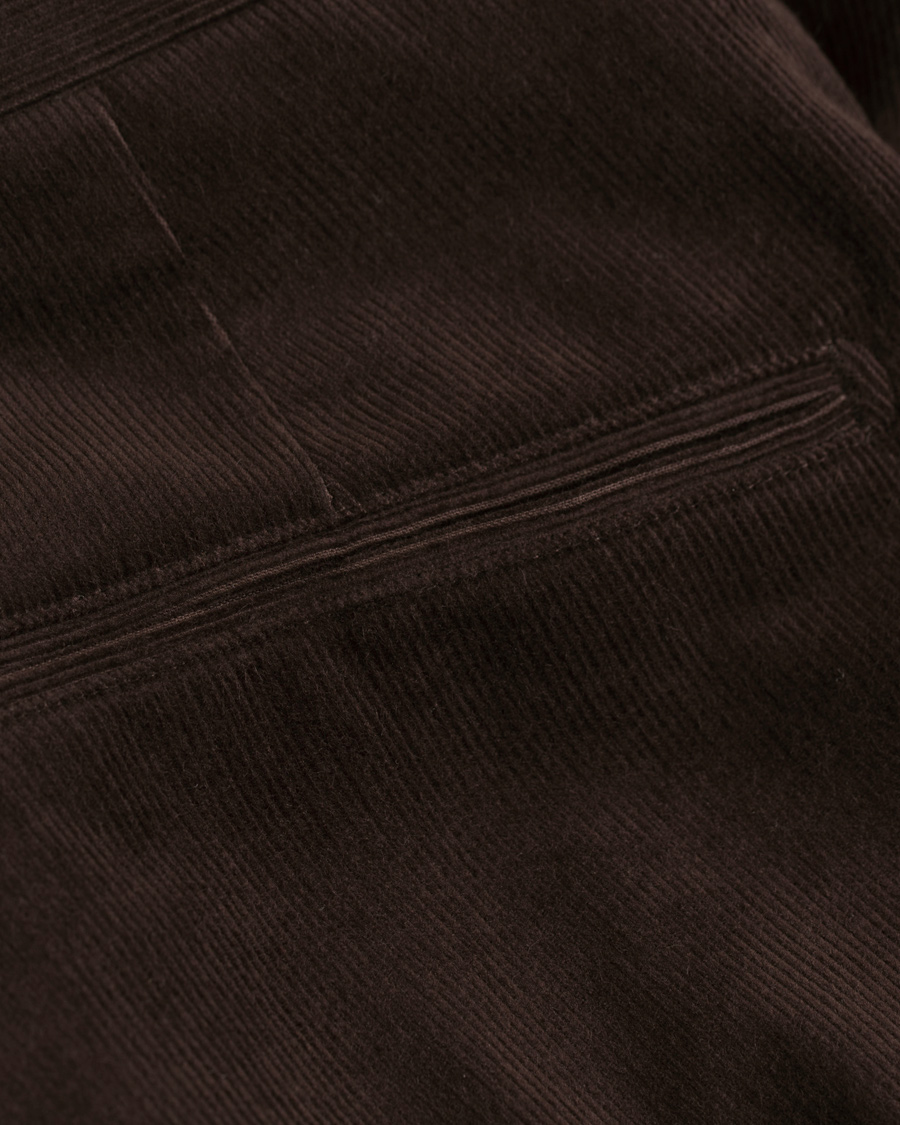 Herre | Bukser | Oscar Jacobson | Dean Turn Up Corduroy Trousers Dark Brown