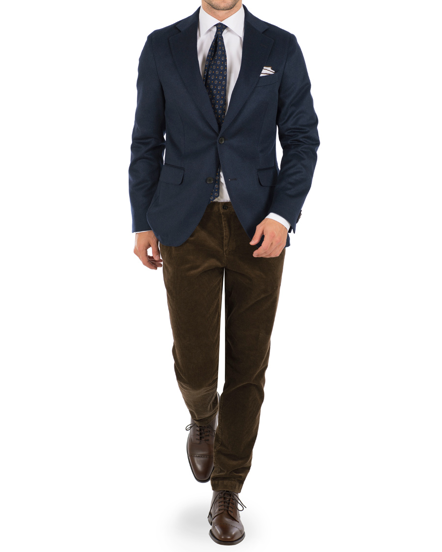 Herre | Bukser | Oscar Jacobson | Denver Single Pleated Trousers Brown