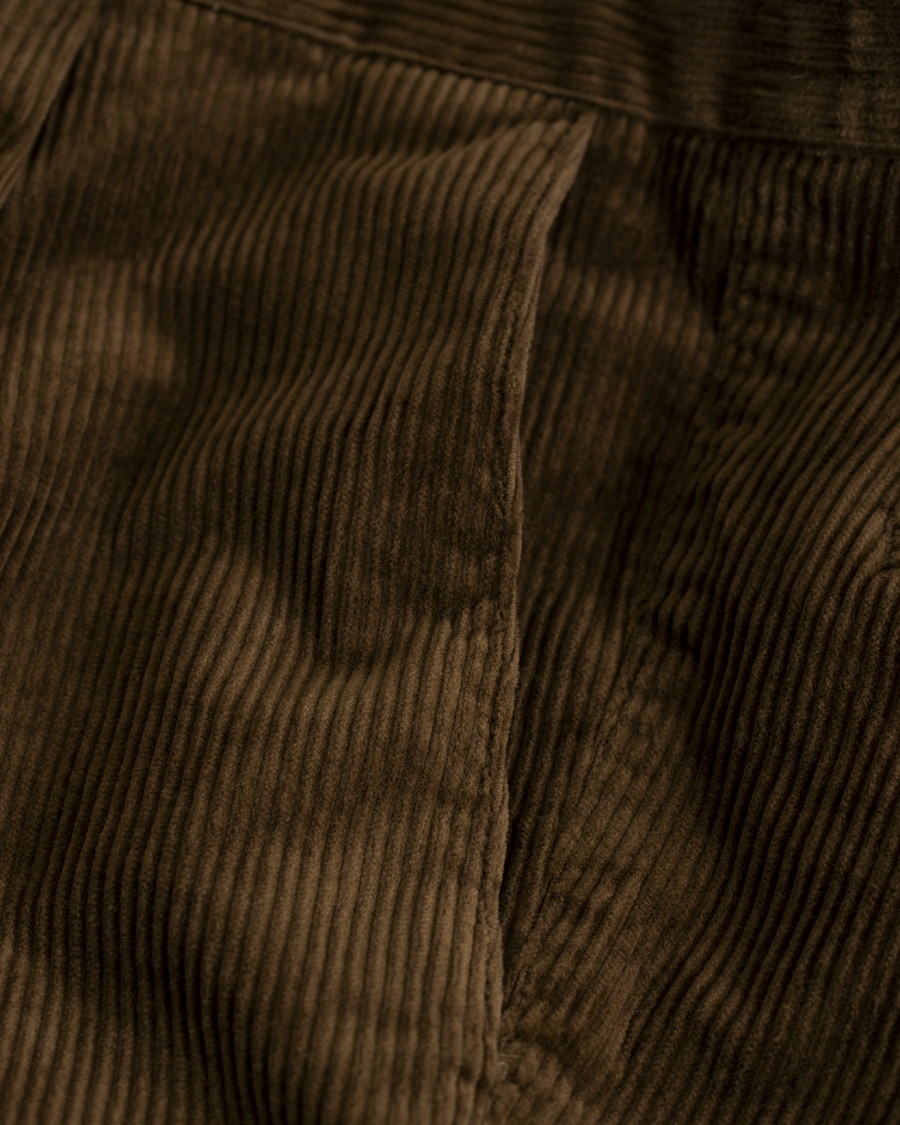 Herre | Bukser | Oscar Jacobson | Denver Single Pleated Trousers Brown