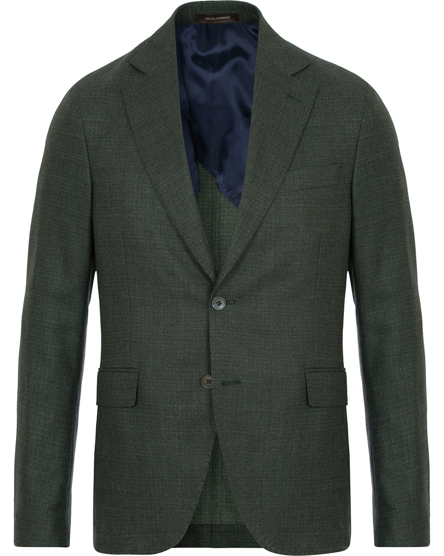 Herre | Dressjakker | Oscar Jacobson | Egel Wool Blazer Green
