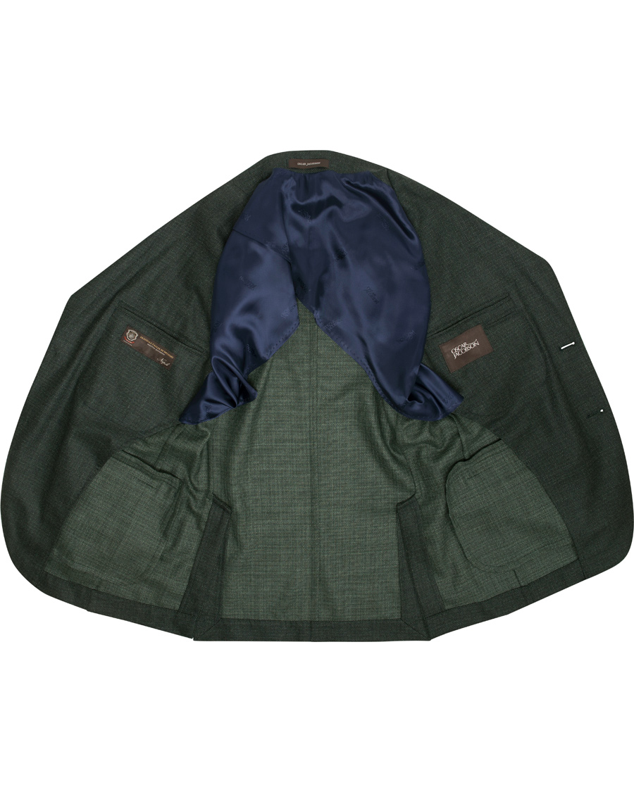 Herre | Dressjakker | Oscar Jacobson | Egel Wool Blazer Green