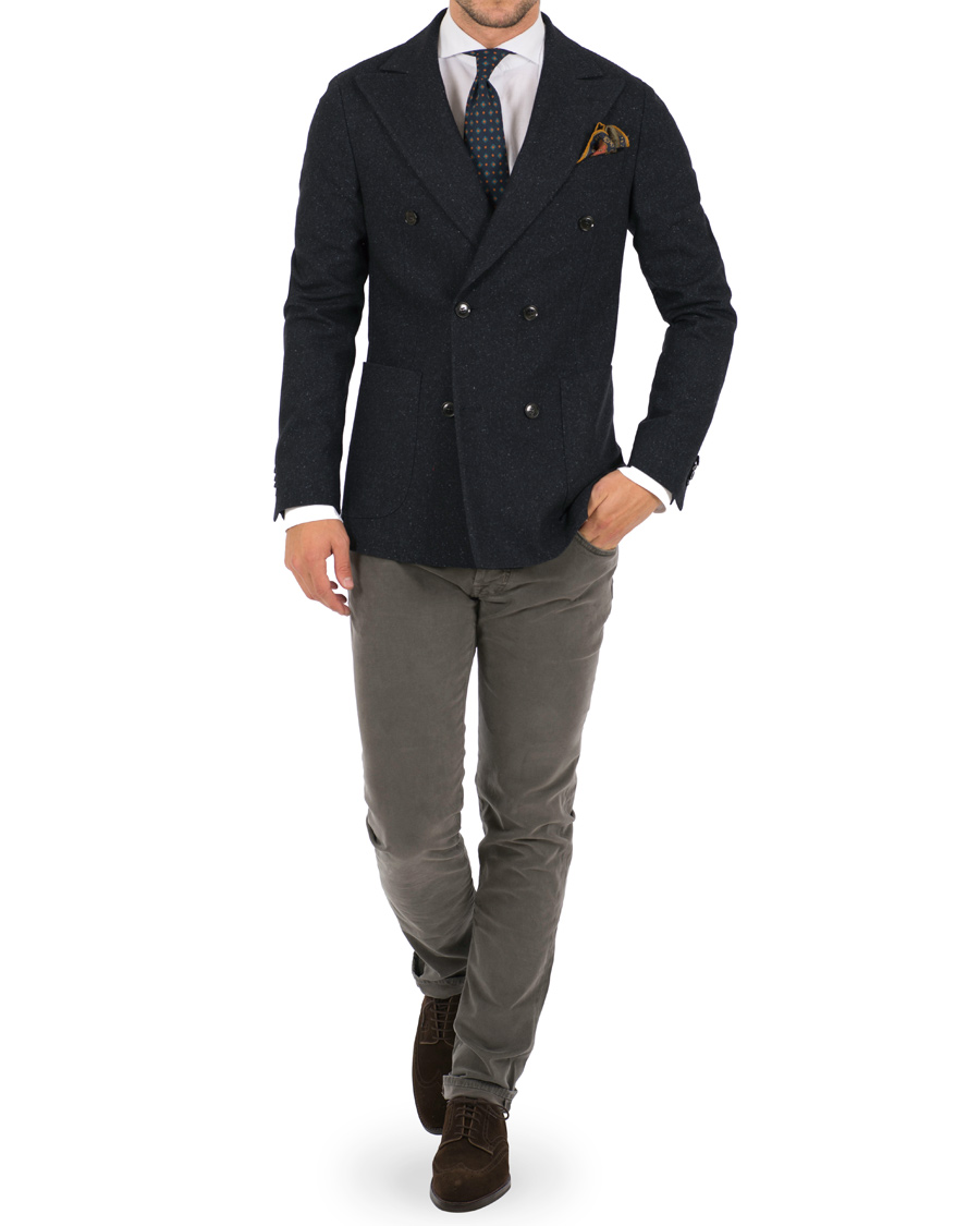 Herre | Dressjakker | Oscar Jacobson | Erik Double Breasted Blazer Navy