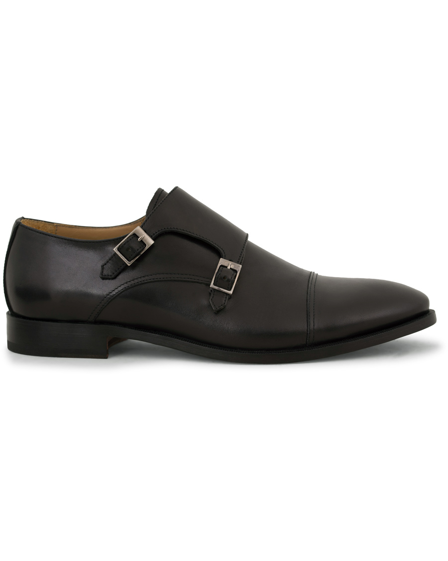 Oscar Jacobson Paolo Double Monkstrap Black hos CareOfCarl.no Dobbel Monk Strap Sko Svart Skinn