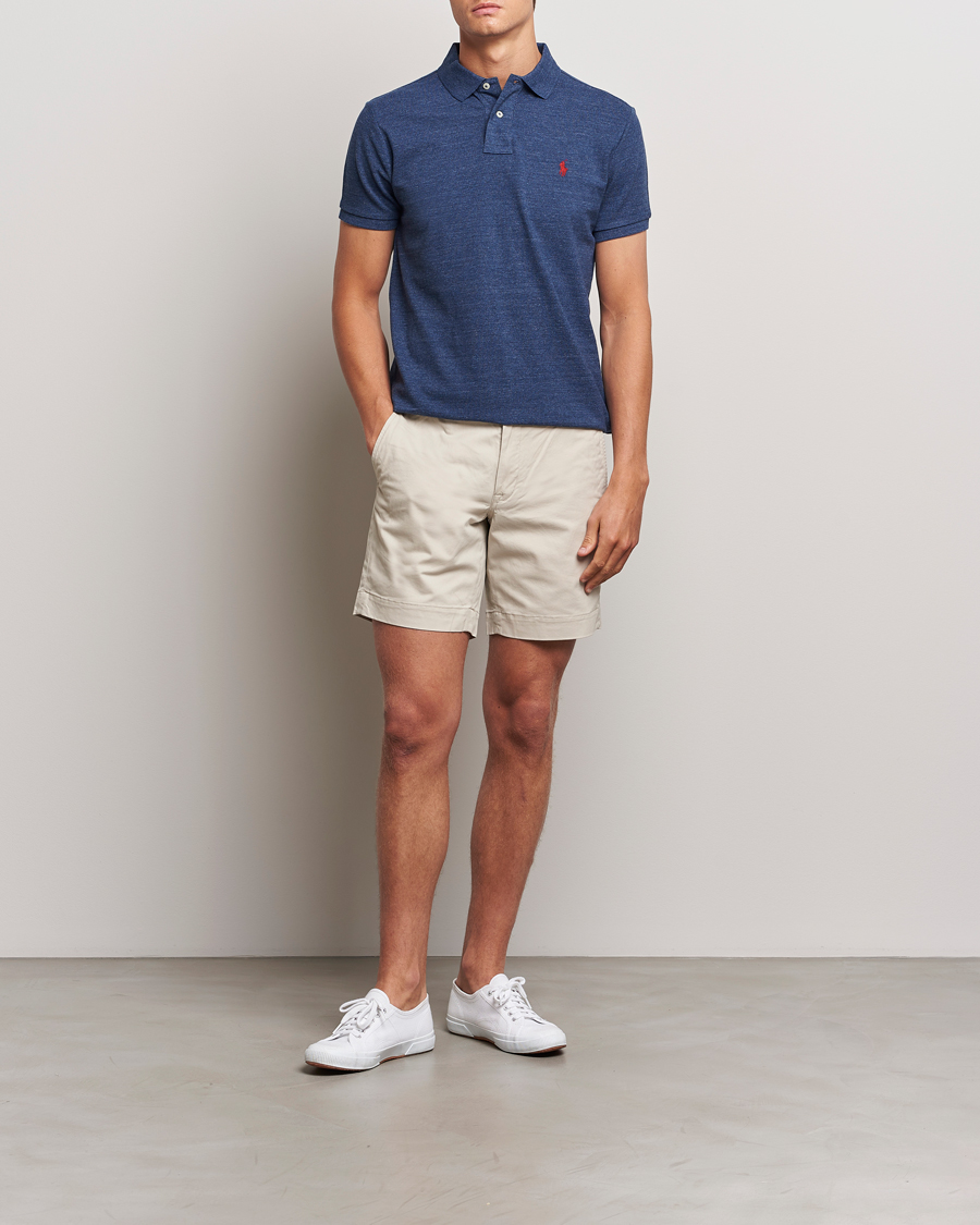 Herre | Pikéer | Polo Ralph Lauren | Custom Slim Fit Polo Classic Royal Heather