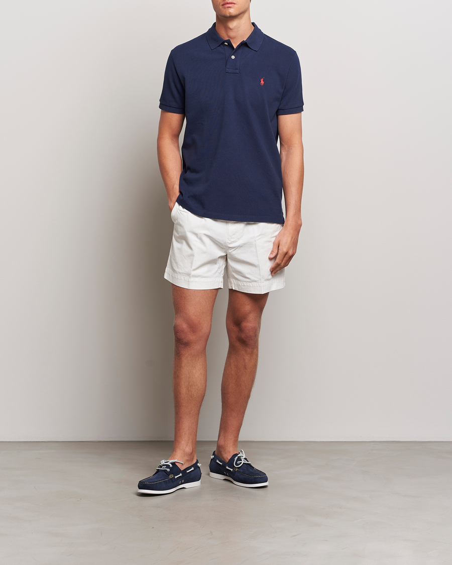 Herre | Pikéer | Polo Ralph Lauren | Custom Slim Fit Polo Newport Navy
