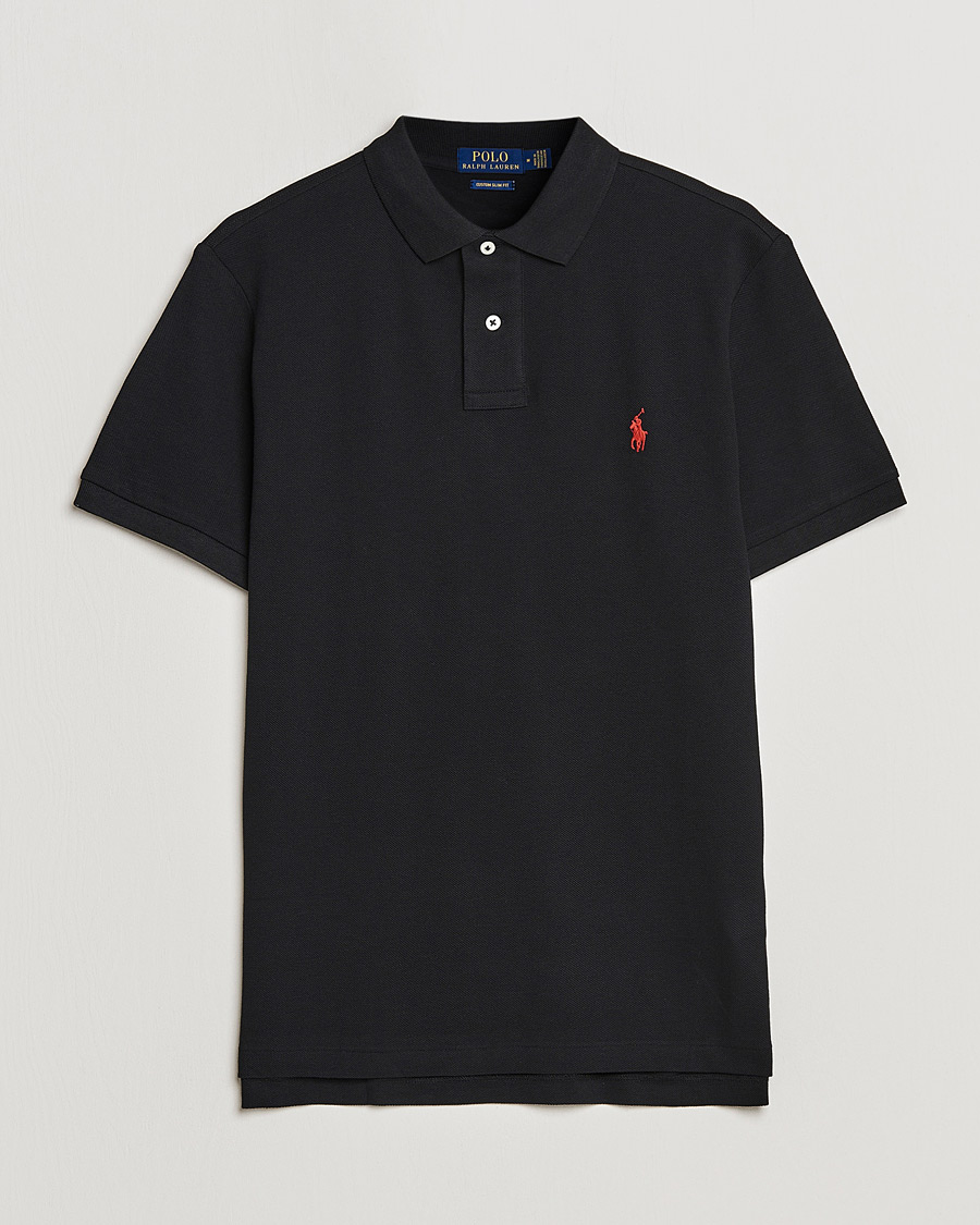 Herre | Pikéer | Polo Ralph Lauren | Custom Slim Fit Polo Black
