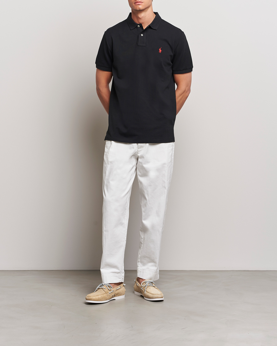 Herre | Pikéer | Polo Ralph Lauren | Custom Slim Fit Polo Black