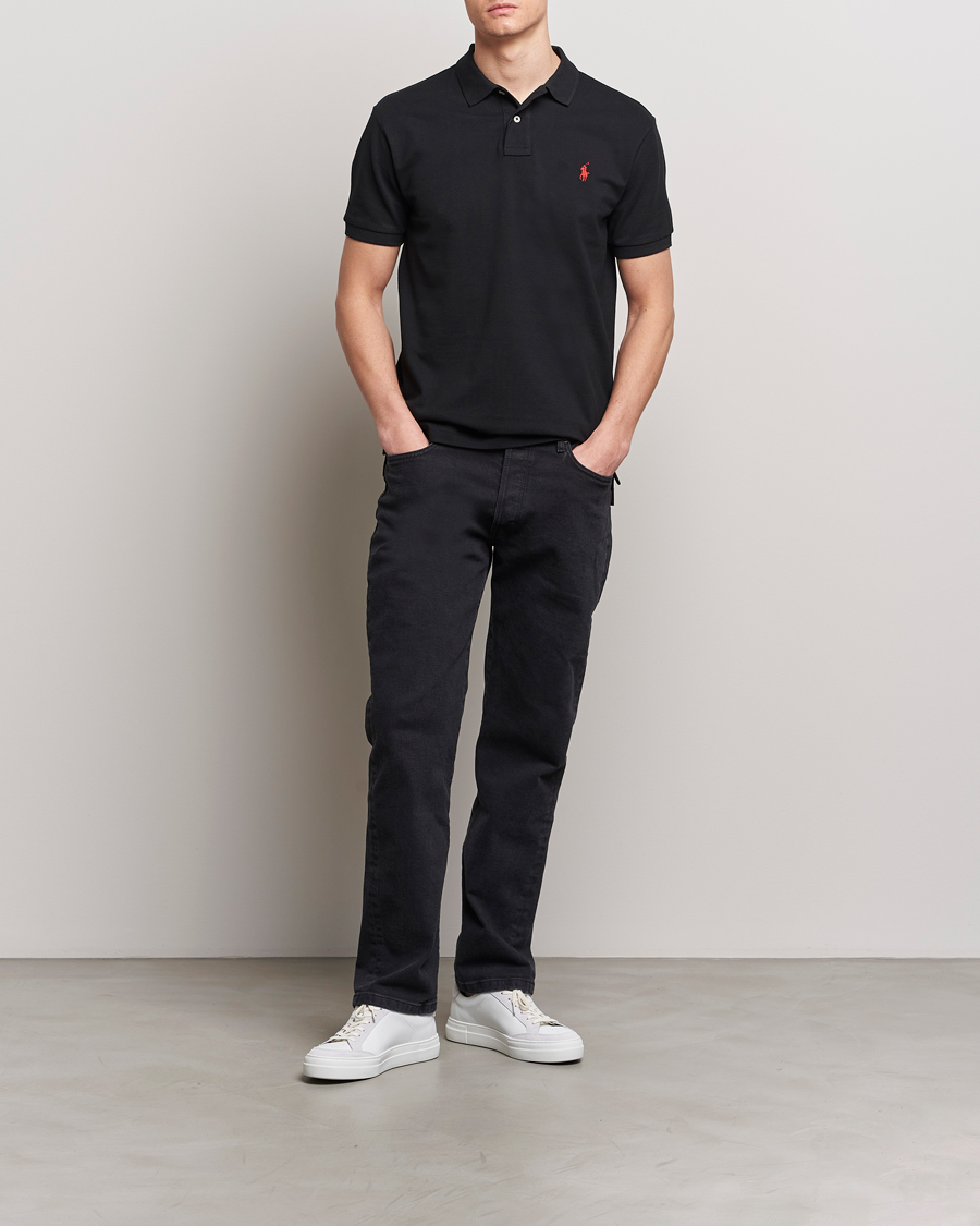 Herre | Pikéer | Polo Ralph Lauren | Slim Fit Polo Polo Black