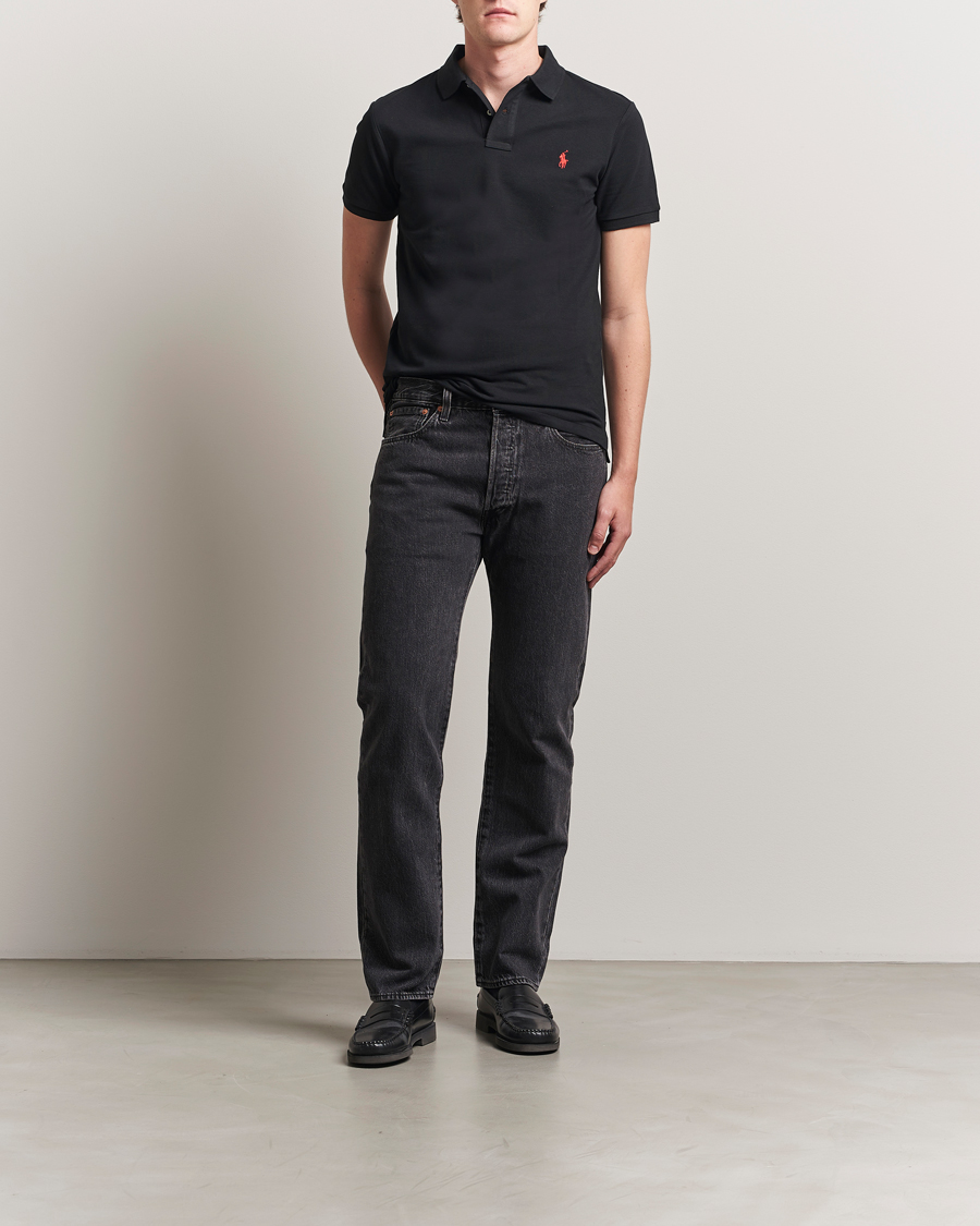 Herre | Pikéer | Polo Ralph Lauren | Slim Fit Polo Polo Black