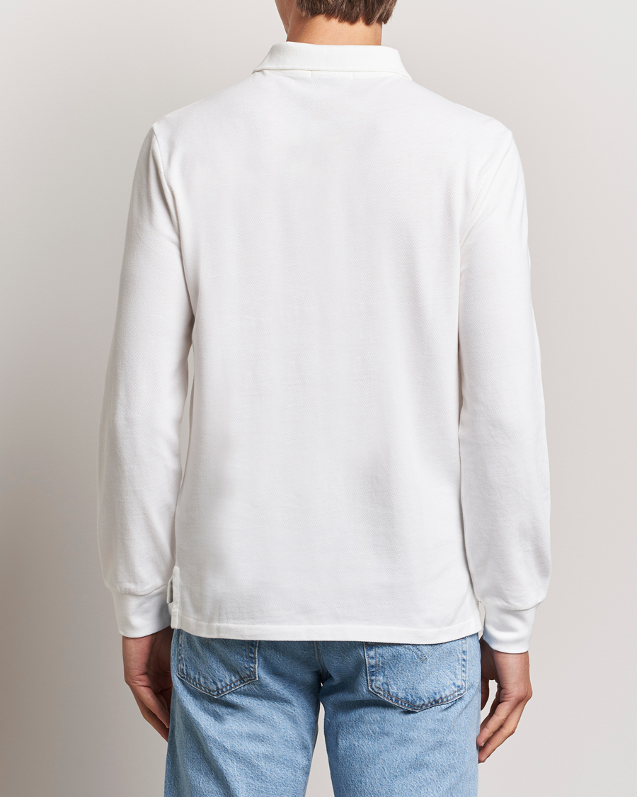 Herre | Pikéer | Polo Ralph Lauren | Custom Slim Fit Long Sleeve Polo White