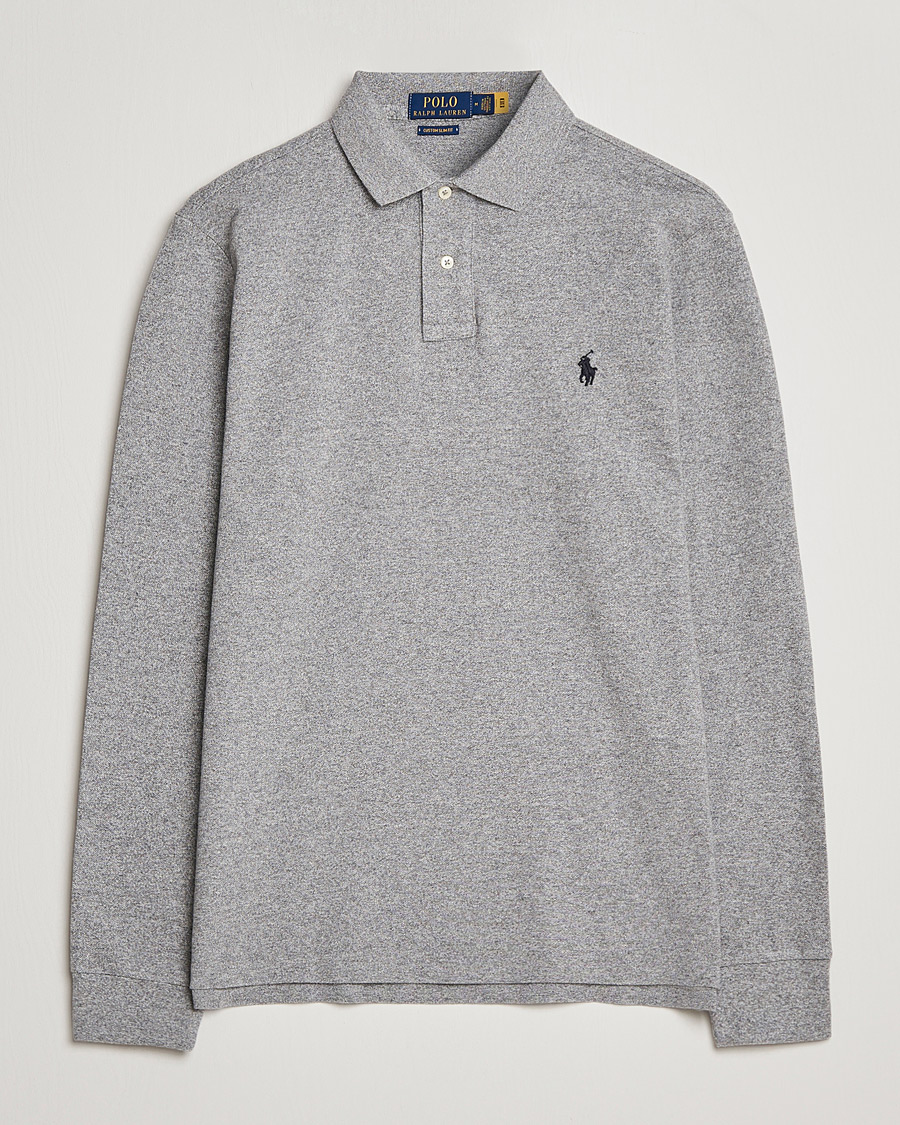 Herre | Pikéer | Polo Ralph Lauren | Custom Slim Fit Long Sleeve Polo Canterbury Heather