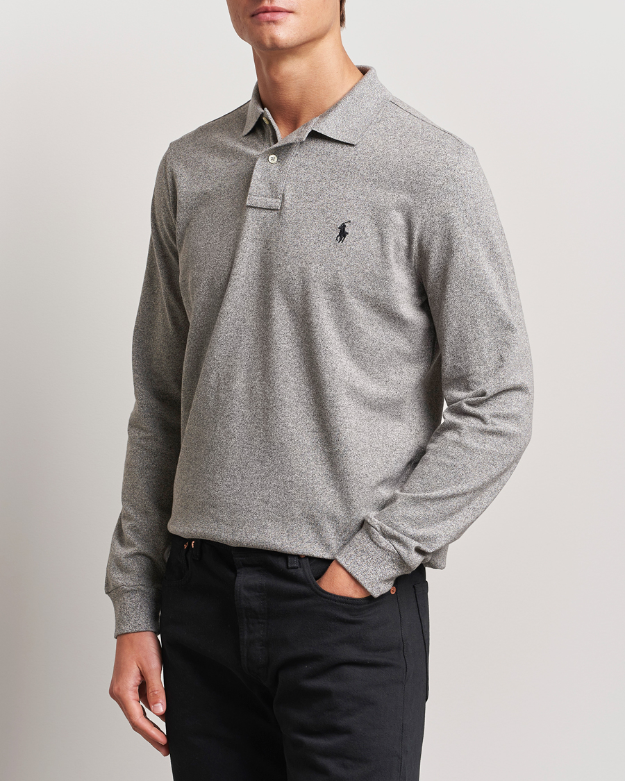 Herre | Gensere | Polo Ralph Lauren | Custom Slim Fit Long Sleeve Polo Canterbury Heather