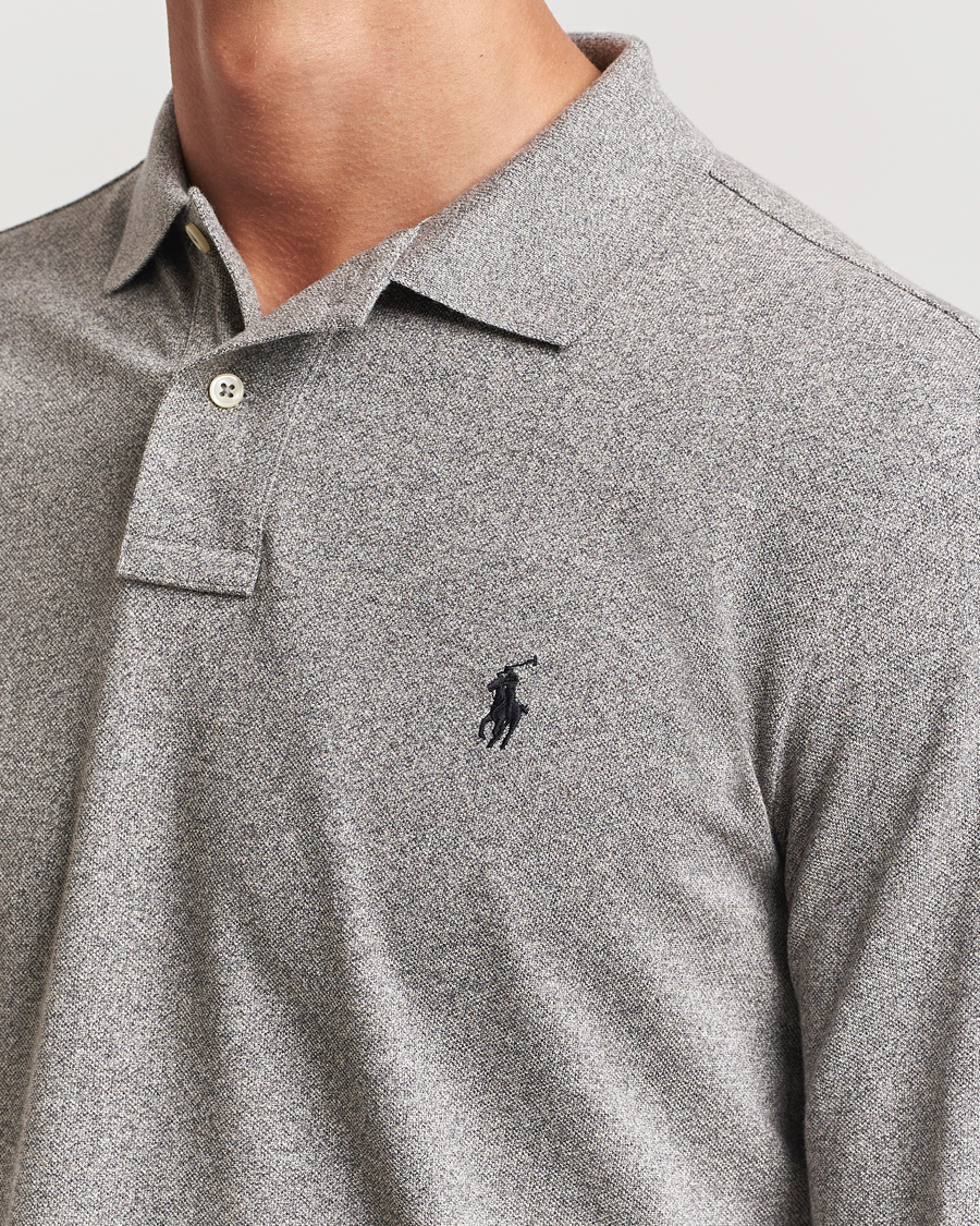 Herre | Pikéer | Polo Ralph Lauren | Custom Slim Fit Long Sleeve Polo Canterbury Heather