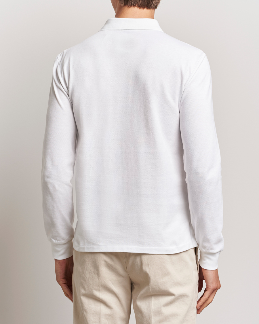 Herre | Pikéer | Polo Ralph Lauren | Slim Fit Long Sleeve Polo White
