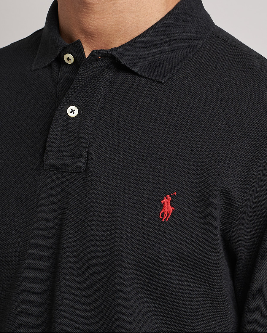 Herre | Pikéer | Polo Ralph Lauren | Slim Fit Long Sleeve Polo Polo Black
