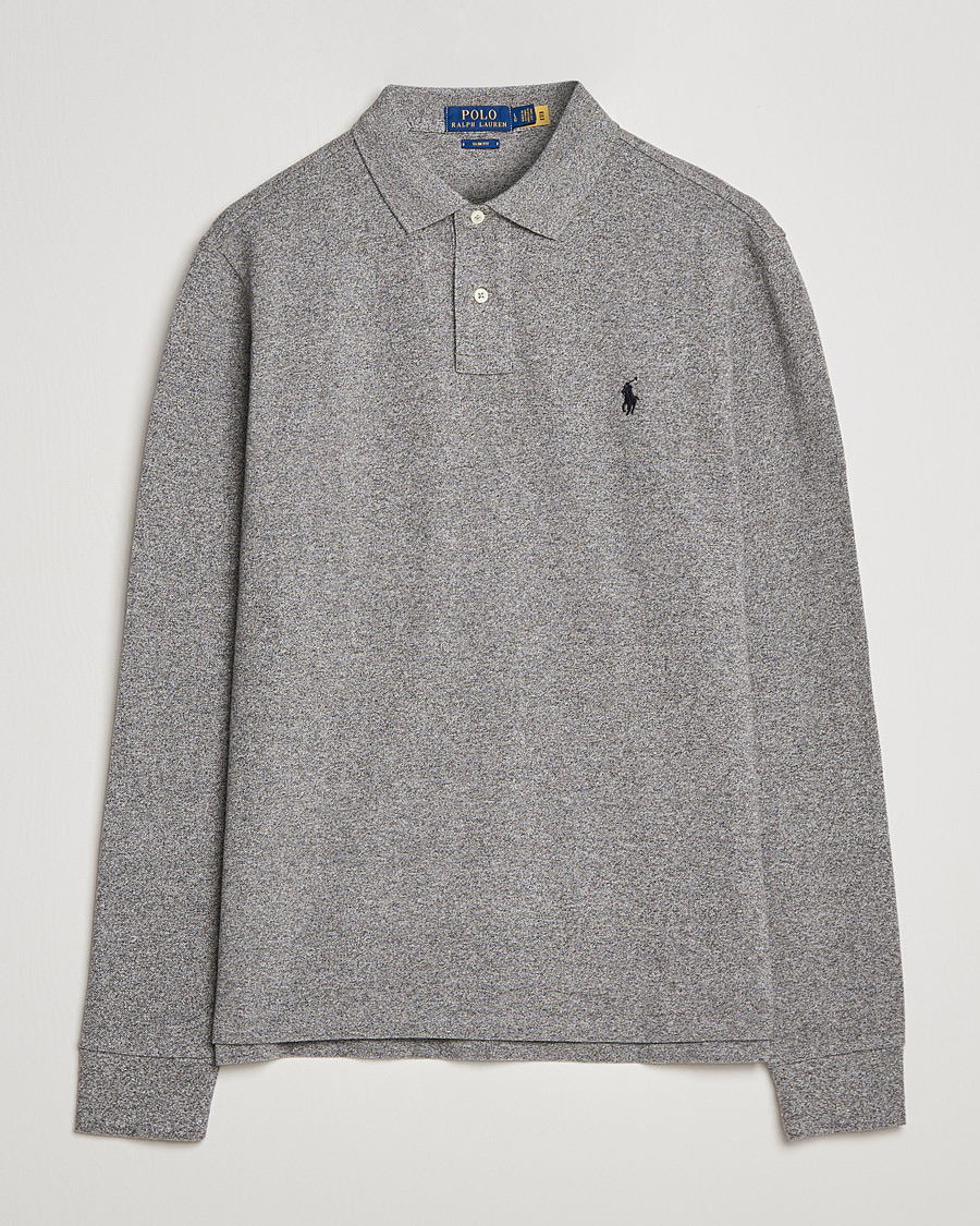 Herre | Pikéer | Polo Ralph Lauren | Slim Fit Long Sleeve Polo Canterbury Heather