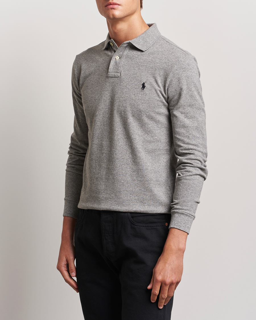 Herre | Langærmede polotrøjer | Polo Ralph Lauren | Slim Fit Long Sleeve Polo Canterbury Heather