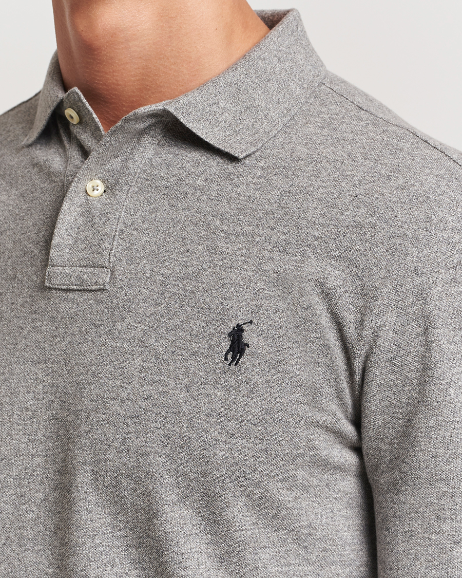 Herre | Pikéer | Polo Ralph Lauren | Slim Fit Long Sleeve Polo Canterbury Heather