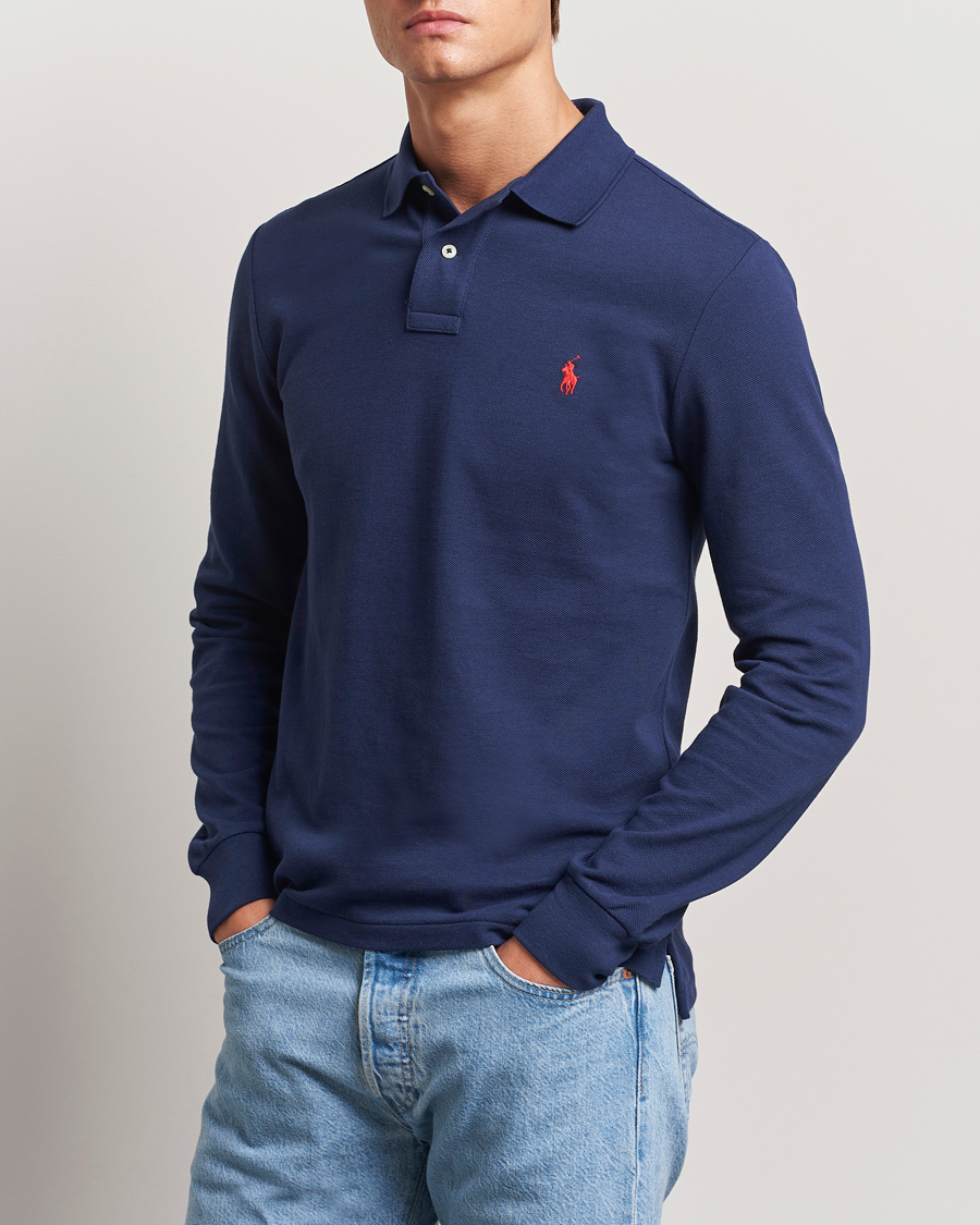 Herre | Langermet piké | Polo Ralph Lauren | Slim Fit Long Sleeve Polo Newport Navy