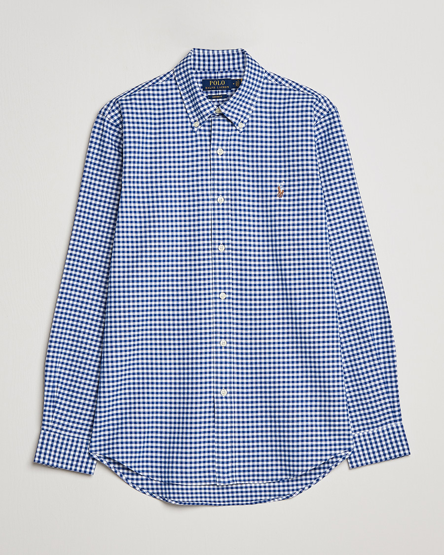 Herre | Oxfordskjorter | Polo Ralph Lauren | Custom Fit Oxford Gingham Shirt Blue/White