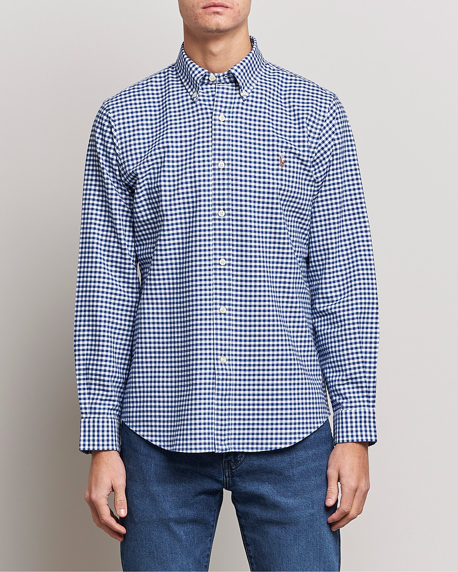 Herre | The Classics of Tomorrow | Polo Ralph Lauren | Custom Fit Oxford Gingham Shirt Blue/White