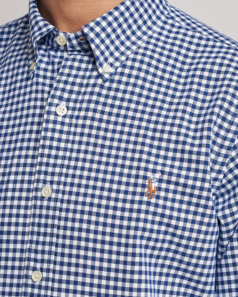 Herre | Skjorter | Polo Ralph Lauren | Custom Fit Oxford Gingham Shirt Blue/White
