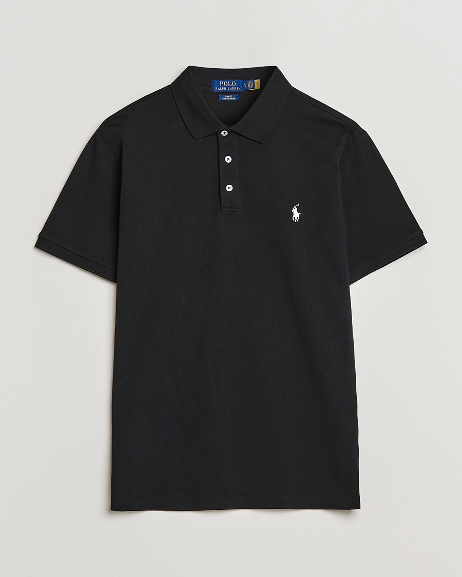 Herre | Pikéer | Polo Ralph Lauren | Slim Fit Stretch Polo Black