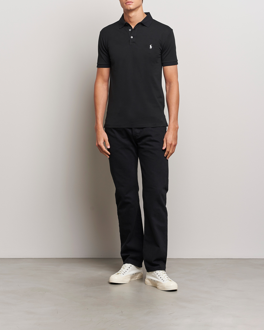 Herre | Pikéer | Polo Ralph Lauren | Slim Fit Stretch Polo Black