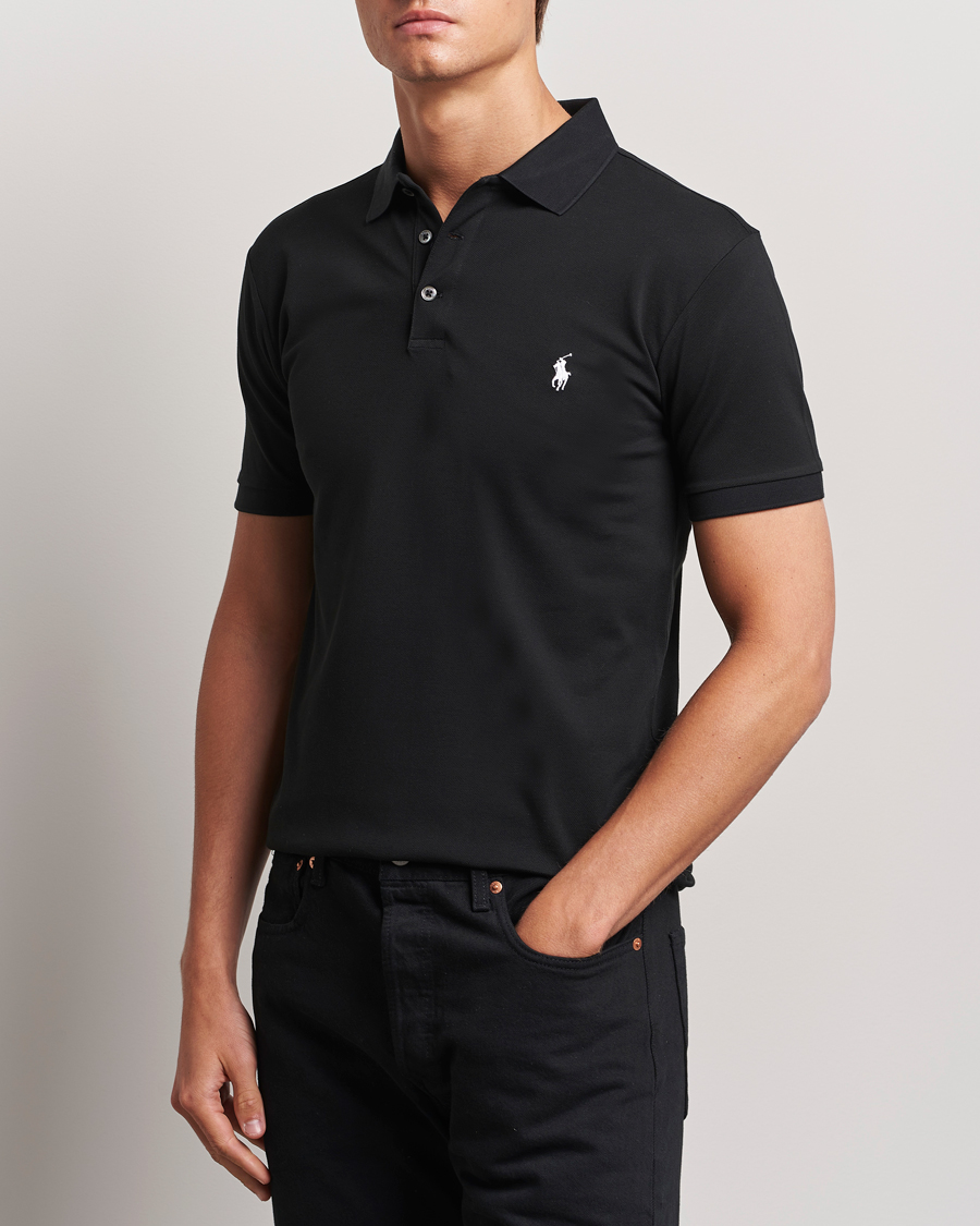 Herre | Kortermet piké | Polo Ralph Lauren | Slim Fit Stretch Polo Black