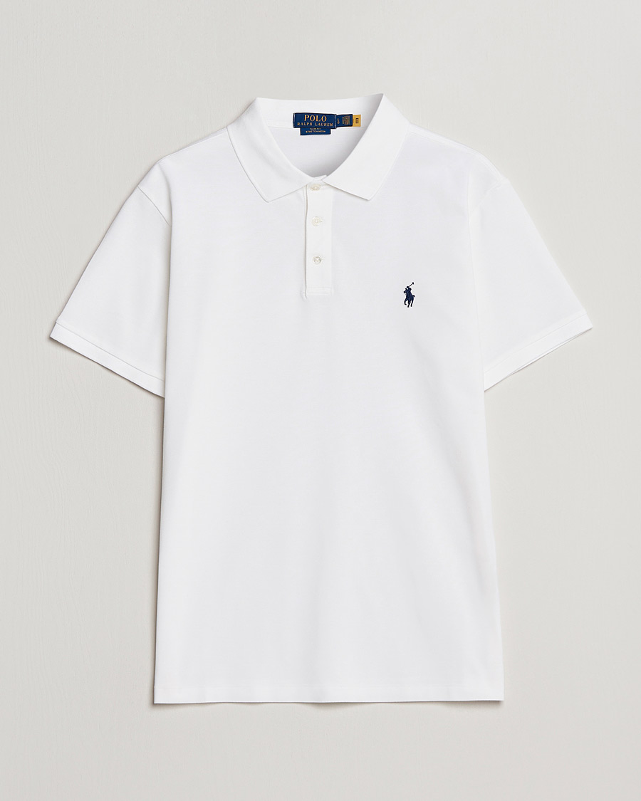 Herre | Pikéer | Polo Ralph Lauren | Slim Fit Stretch Polo White