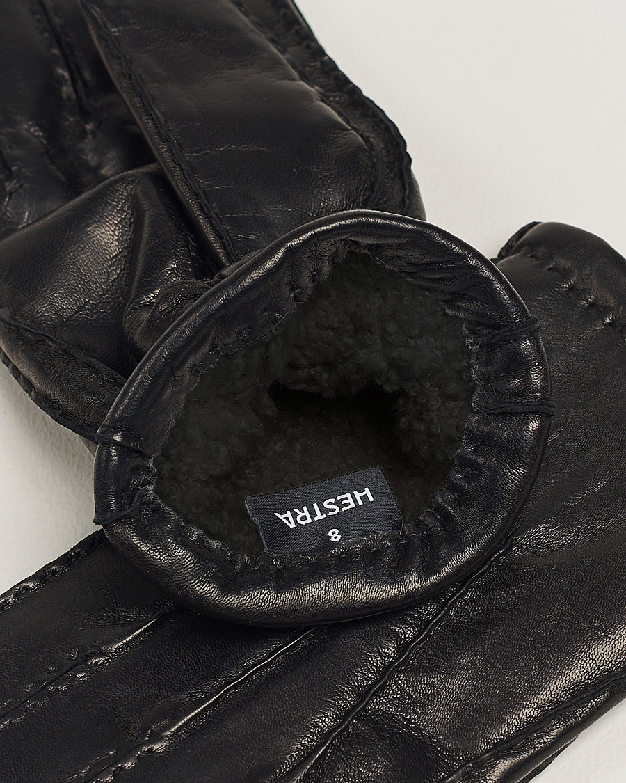 Herr |  | Hestra | George Lambskin Hairsheep Glove Black