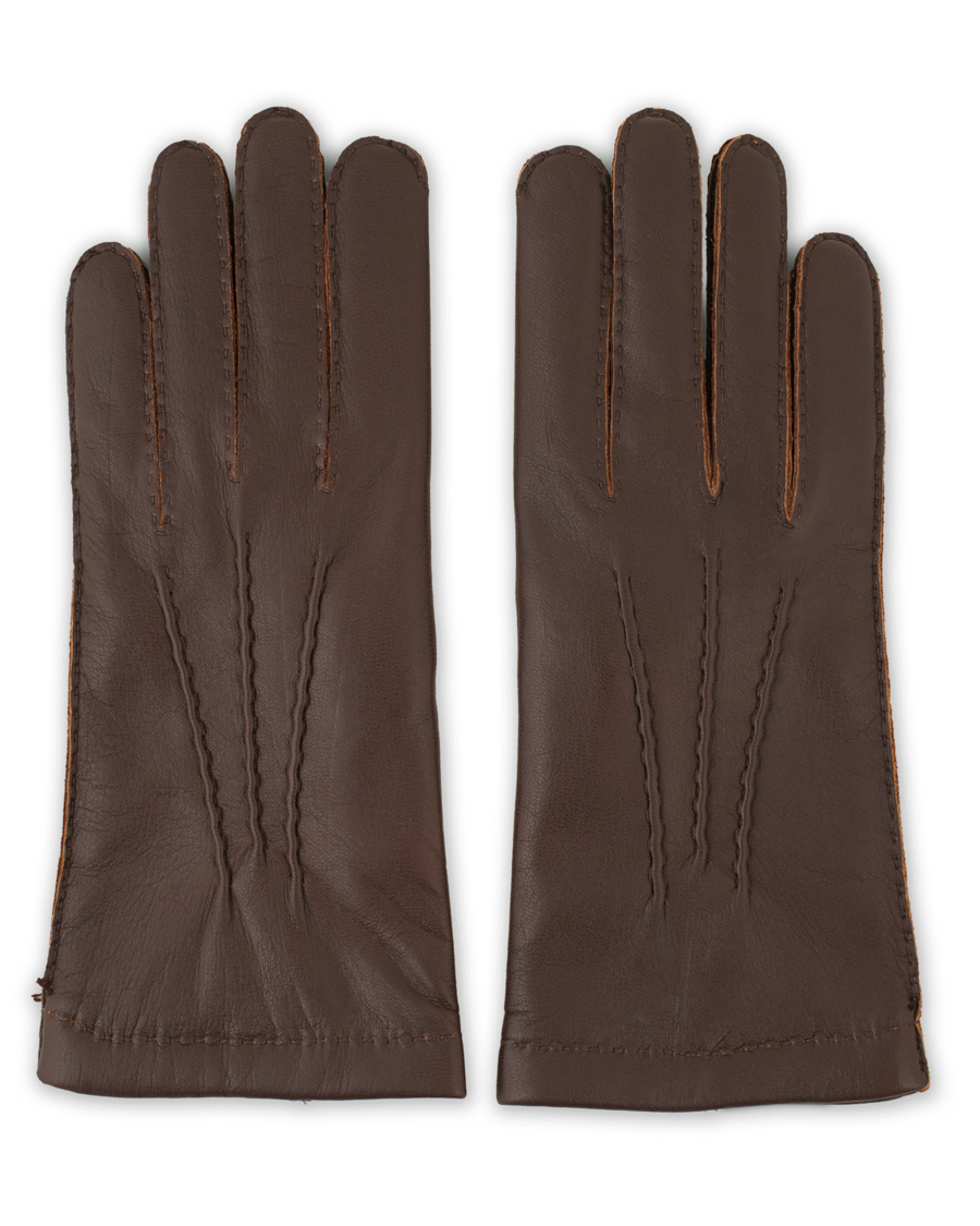 Herre | Hestra Elk Handsewn Cashmere Lined Glove Espresso Brown | Hestra | Elk Handsewn Cashmere Lined Glove Espresso Brown