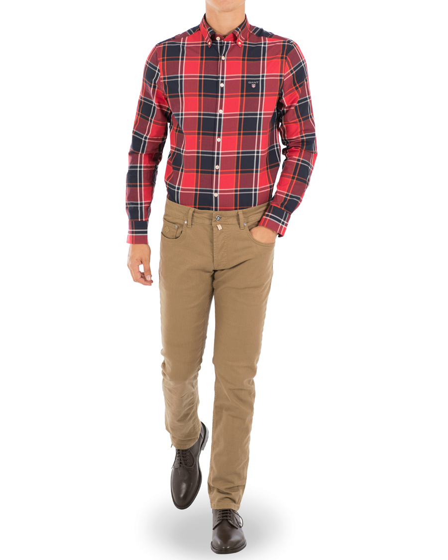 Herre | Skjorter | GANT | Regular Fit Tech Prep Twill Big Check Shirt Red